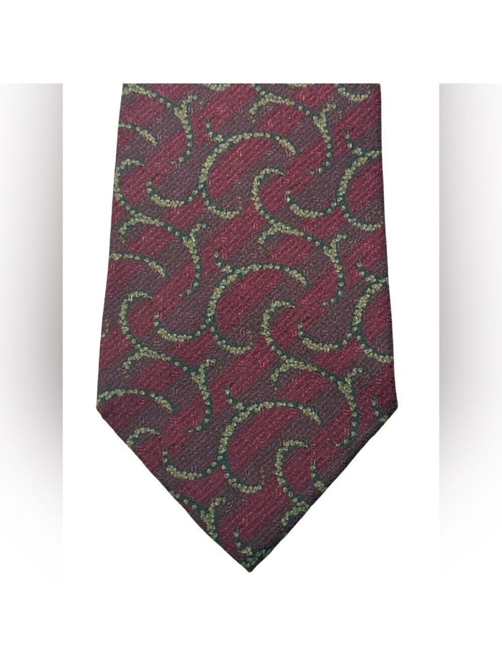 Giorgio Armani Cravatte Burgundy Silk Tie Italy Classic
